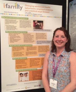 Faye Tucker presents her poster on 'Changing adolescent health behaviour' at ISBNPA 2015